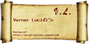 Verner Lucián névjegykártya